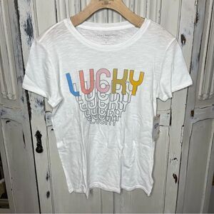 Lucky Brand Lucky Lucky White Tee T-shirt NWT